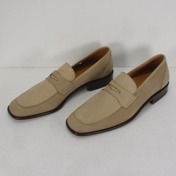 NEW E.T. WRIGHT BEIGE NUBUCK LEATHER LOAFERS 9.5 B main image 12